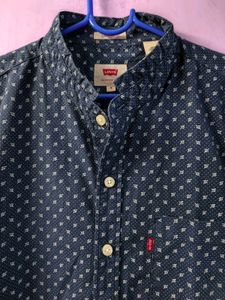Levi's Men's Blue Printed Shirt