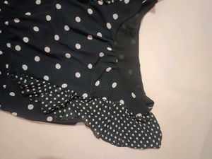 Polka Dot Ruffle Top