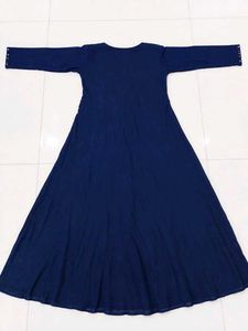 fixed price Elegant Navy Blue Ethnic Gown