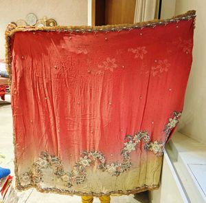 Chiffon saree with handcrafted design