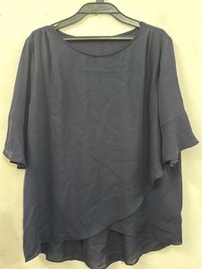 Chic Navy Blue Layered Top