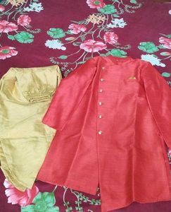 Men's Red Kurta Set