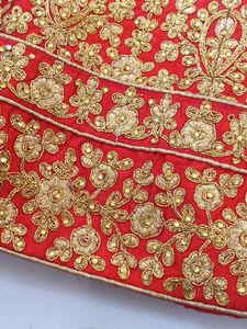 Red &amp; Gold Embroidered Lehenga and dupatta
