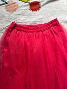 Vibrant Pink Sequined Lehenga Skirt