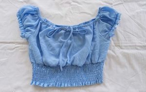 Shein Light Blue Crop Top