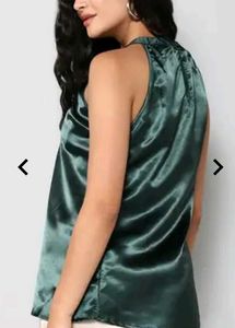 Elegant Halter Neck Satin Top