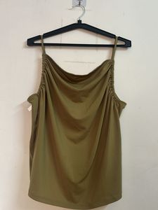 H&amp;M Ruched Spaghetti Strap Tank Top