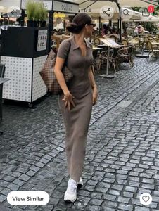 Ribbed Knit Midi Dress
