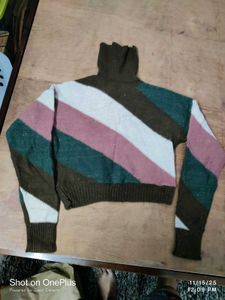 Striped Turtleneck Sweater