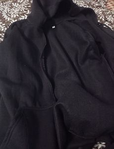 Black Zip-Up Hoodie Jacket