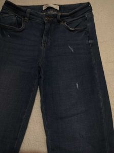 Flared Blue Denim Jeans