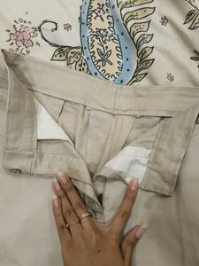 Beige Custom Made Formal Pants