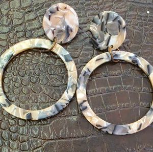 Large Tortoiseshell Hoop Earrings