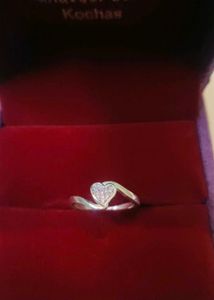 Heart Shape Gemstone Ring pure silver