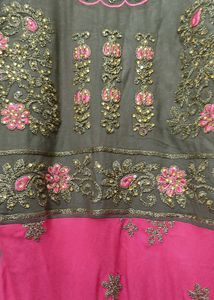 Heavy Ethnic Wear Golden Embroidery Anarkali