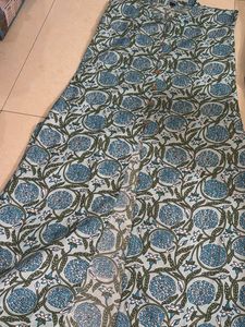 Blue Floral Print Kurta with Pants