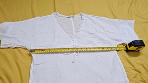 M&amp;S White Boho Lace Trim Top  Size fits L–X
