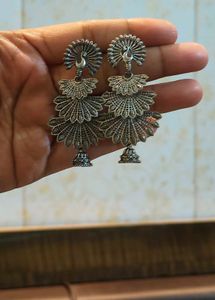 Artisan Peacock Jhumka Earrings