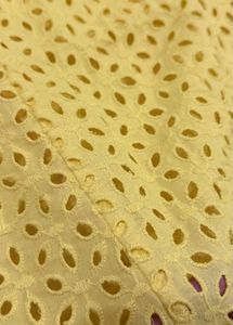 Cute Yellow Eyelet Strapless Top