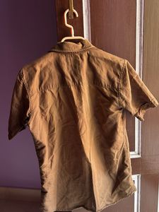 Men's Brown Short Sleeve Shirt