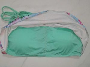 Tropical Print Bikini Top L