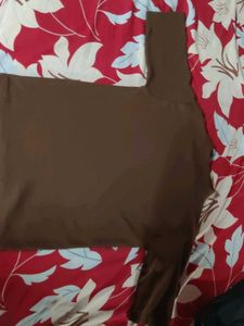Brown Turtleneck Top