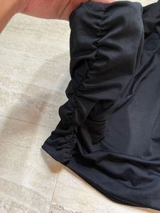 Black One-Shoulder Puff Sleeve Top