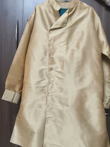 Elegant Golden khadi Silk Kurta Set for Men