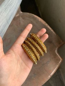 Set of Embellished Gold Bangles