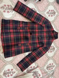 Tartan Double-Breasted Jacket