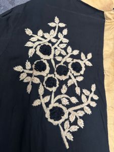Elegant Black Kurta with Golden Embroidery