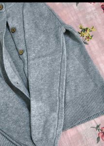 Gray Knit Cardigan