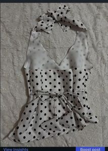 Polka Dot Halter Neck Top
