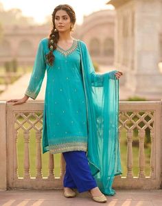embroidery kurta with salwar without dupatta