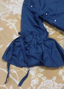 Blue Pearl Embellished Co-ord Set With Des