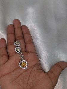 American Diamond Silver Pendant Set