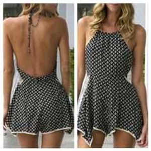 141810. Chic Halter Neck Playsuit