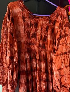Stylish Maroon Tie-Dye Mini Dress