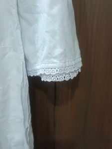 biba Elegant White Chikankari Kurta