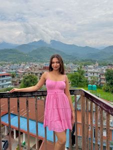 Pink Tiered Mini Dress