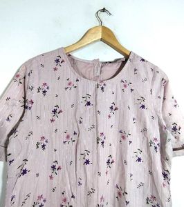 Lavender Floral Print Kurta (Women's)