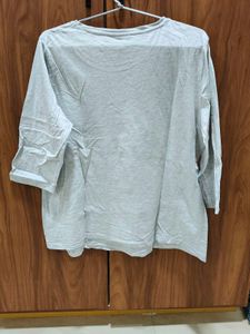 Beautiful Floral Printed Grey Coloured Top