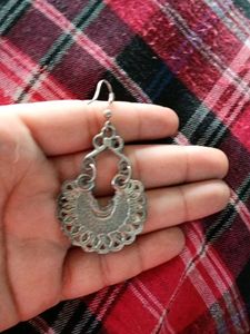 Bohemian Oxidized Jhumka Earrings