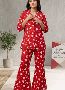 Red Heart Print co,ord Set