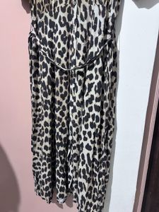 Stylish Leopard Print Shirt Dress
