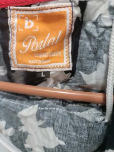 Printed Hoodie Jacket with T-shirt