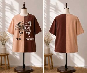Color Block Butterfly Graphic T-Shirt