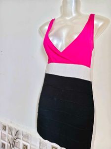 Chic Colorblock Bodycon Dress