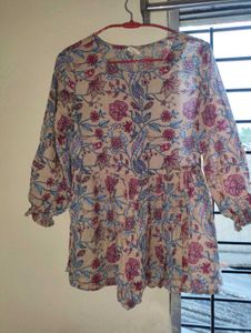 Floral short kurti