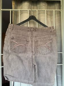 Brown Denim Shorts